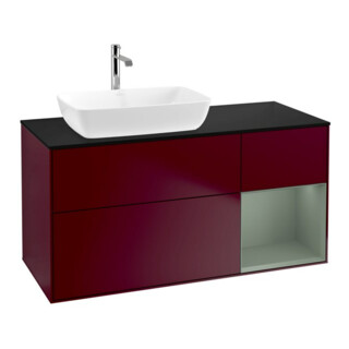 V&B Waschtischunterschrank Finion 120cm, Pl bla m, Reg Oli. m Lac, Peo m