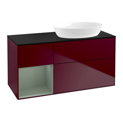 V&B Waschtischunterschrank Finion 120cm, Pl bla m, Reg Oli. m Lac, Peo m