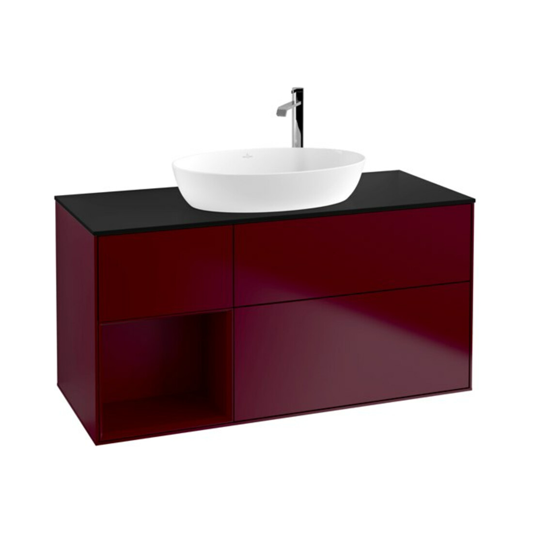 V&B Waschtischunterschrank Finion 120cm, Pl bla m, Reg Peo m Lac, Peo m