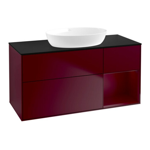 V&B Waschtischunterschrank Finion 120cm, Pl bla m, Reg Peo m Lac, Peo m