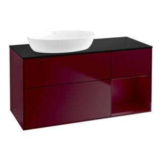 V&B Waschtischunterschrank Finion 120cm, Pl bla m, Reg Peo m Lac, Peo m