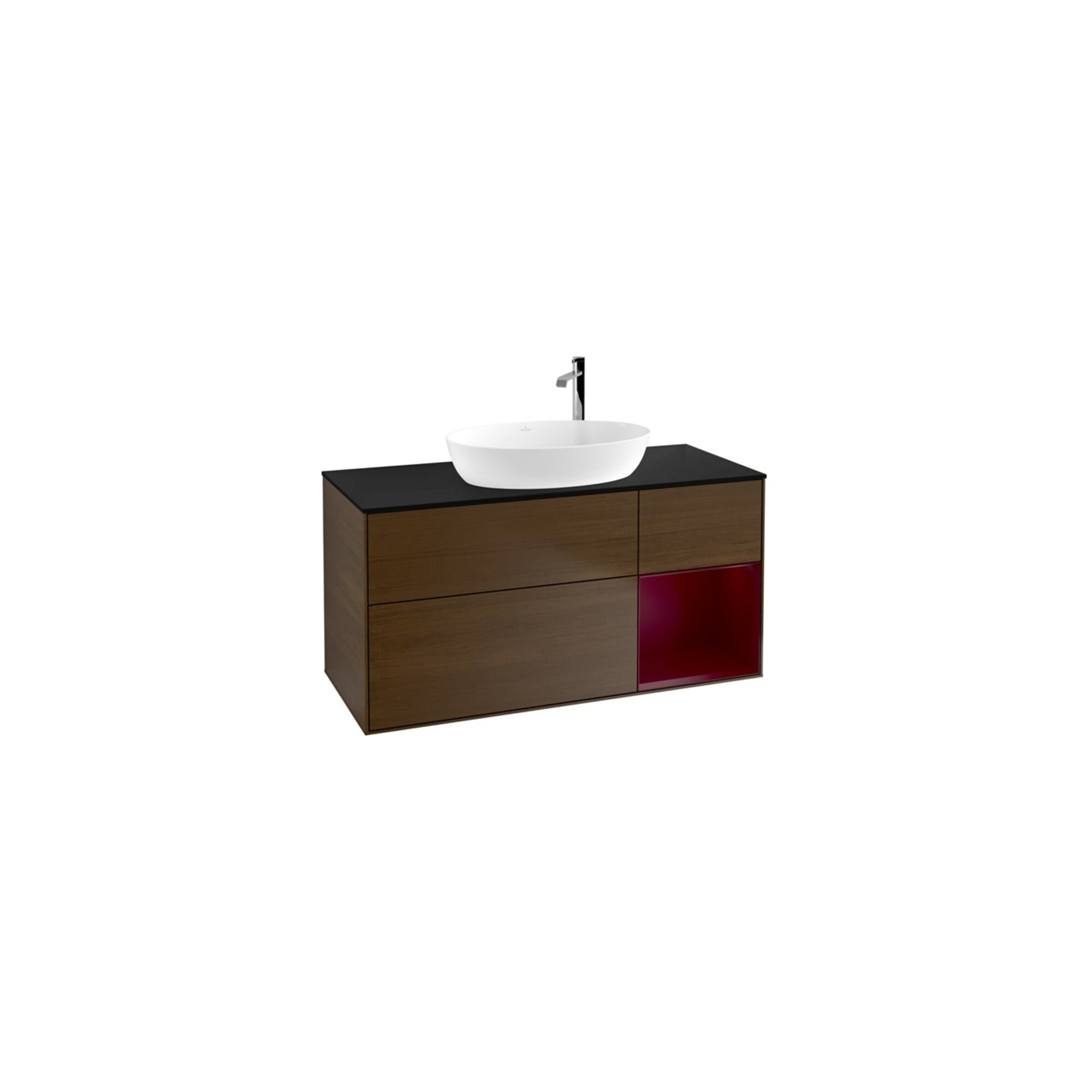 V&B Waschtischunterschrank Finion 120cm, Pl bla m, Reg Peo m Lac, wal ven ; Villeroy & Boch