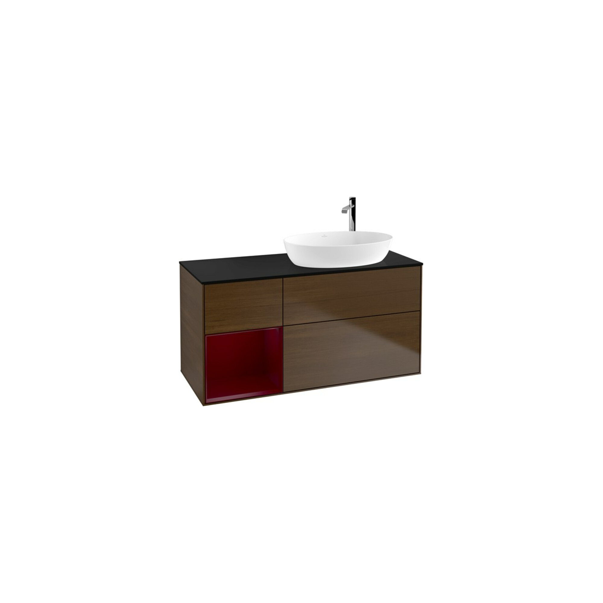V&B Waschtischunterschrank Finion 120cm, Pl bla m, Reg Peo m Lac, wal ven ; Villeroy & Boch