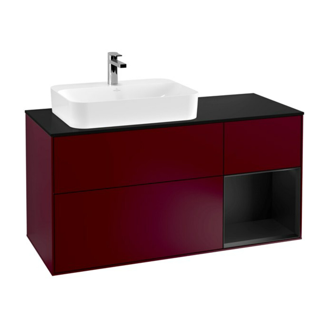 V&B Waschtischunterschrank Finion 120cm, Pl bla m, Reg re bla m Lac, Peo m