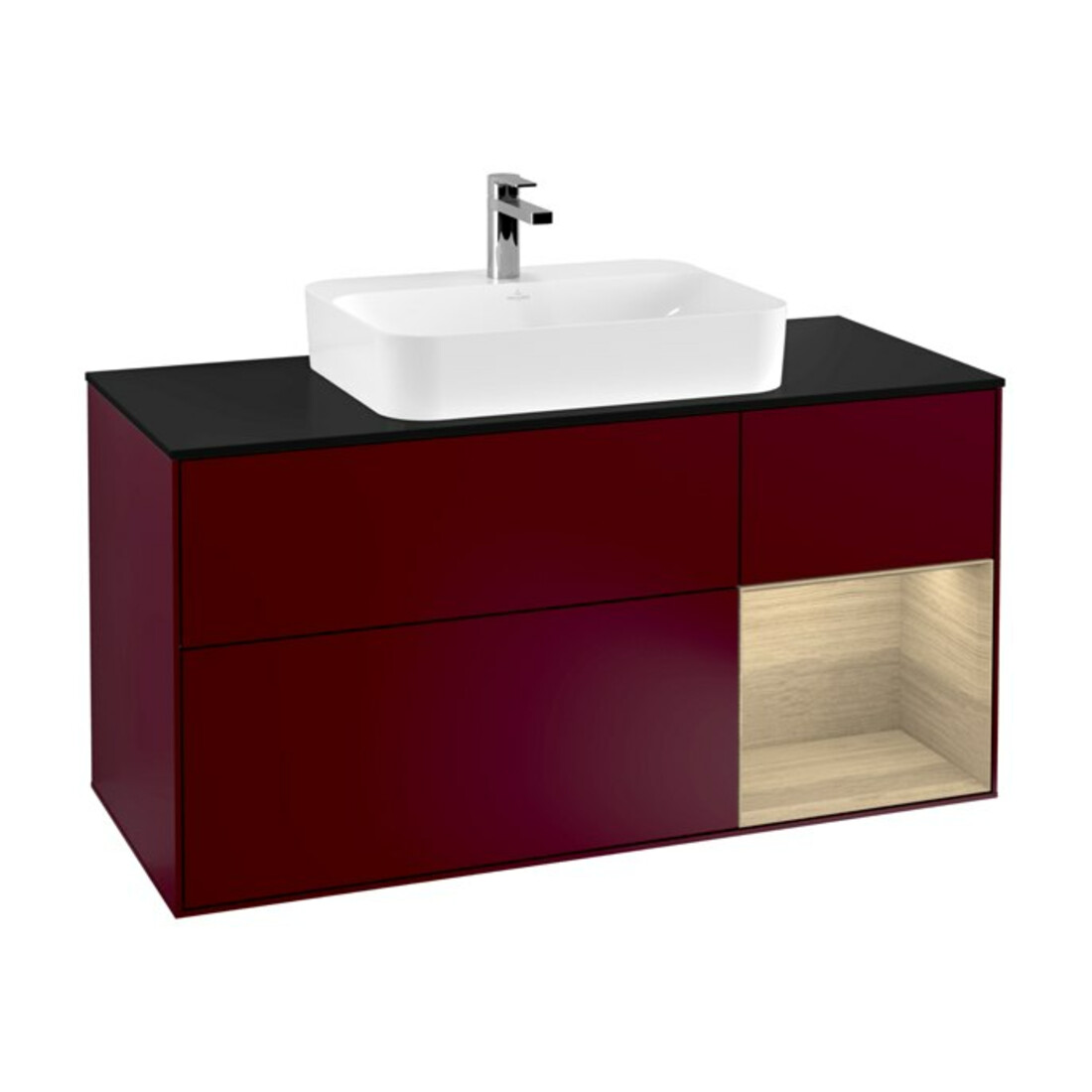V&B Waschtischunterschrank Finion 120cm, Pl bla m, Reg re Oa ven, Peo m