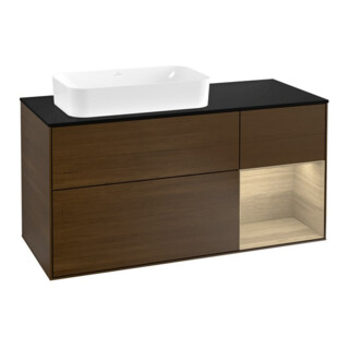 V&B Waschtischunterschrank Finion 120cm, Pl bla m, Reg re Oa ven, wal ven