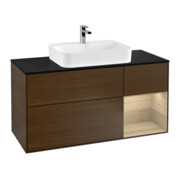 V&B Waschtischunterschrank Finion 120cm, Pl bla m, Reg re Oa ven, wal ven