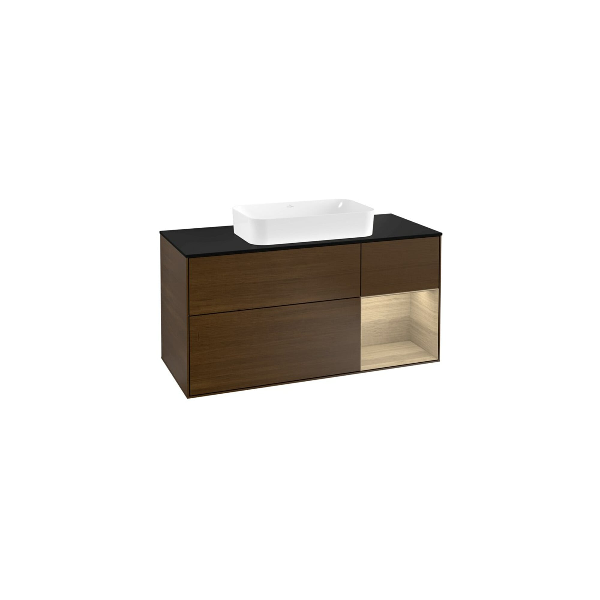 V&B Waschtischunterschrank Finion 120cm, Pl bla m, Reg re Oa ven, wal ven ; Villeroy & Boch