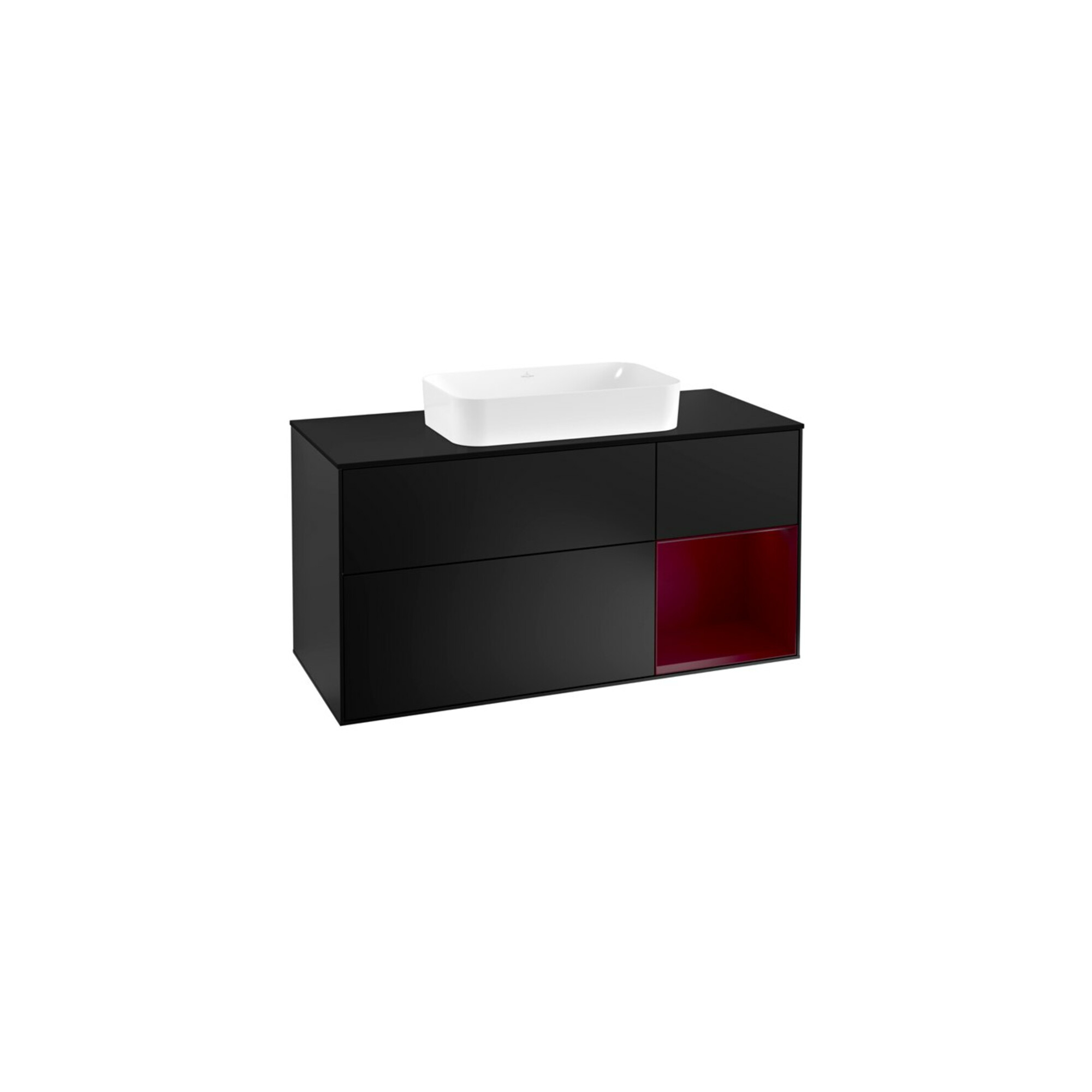 V&B Waschtischunterschrank Finion 120cm, Pl bla m, Reg re Peo, bla m Lac ; Villeroy & Boch