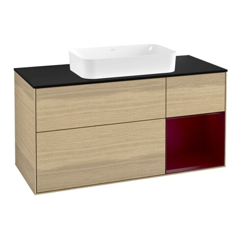 V&B Waschtischunterschrank Finion 120cm, Pl bla m, Reg re Peo, Oa ven