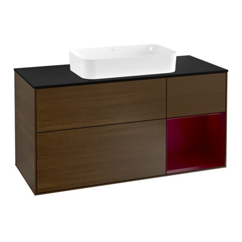 V&B Waschtischunterschrank Finion 120cm, Pl bla m, Reg re Peo, wal ven