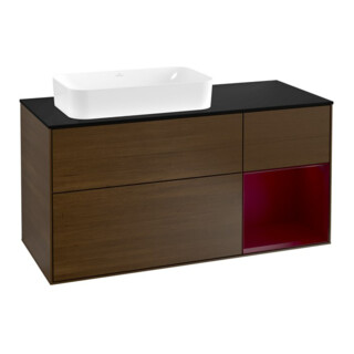 V&B Waschtischunterschrank Finion 120cm, Pl bla m, Reg re Peo, wal ven