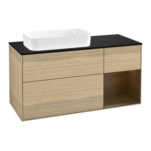 V&B Waschtischunterschrank Finion 120cm, Pl bla m, Reg re wal ven, Oa ven