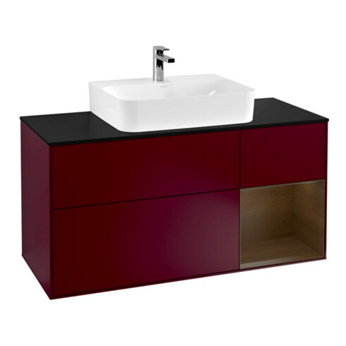 V&B Waschtischunterschrank Finion 120cm, Pl bla m, Reg re wal ven, Peo m