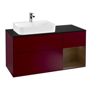 V&B Waschtischunterschrank Finion 120cm, Pl bla m, Reg re wal ven, Peo m