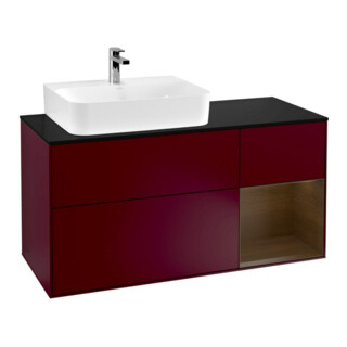 V&B Waschtischunterschrank Finion 120cm, Pl bla m, Reg re wal ven, Peo m