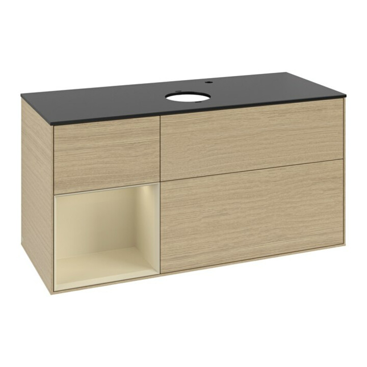 V&B Waschtischunterschrank Finion 120cm, Pl bla m, Reg si Gr m Lac, Oa ven