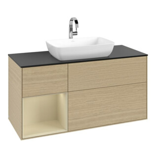 V&B Waschtischunterschrank Finion 120cm, Pl bla m, Reg si Gr m Lac, Oa ven