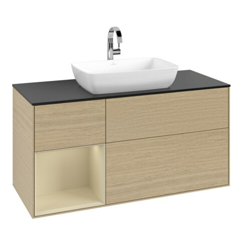 V&B Waschtischunterschrank Finion 120cm, Pl bla m, Reg si Gr m Lac, Oa ven
