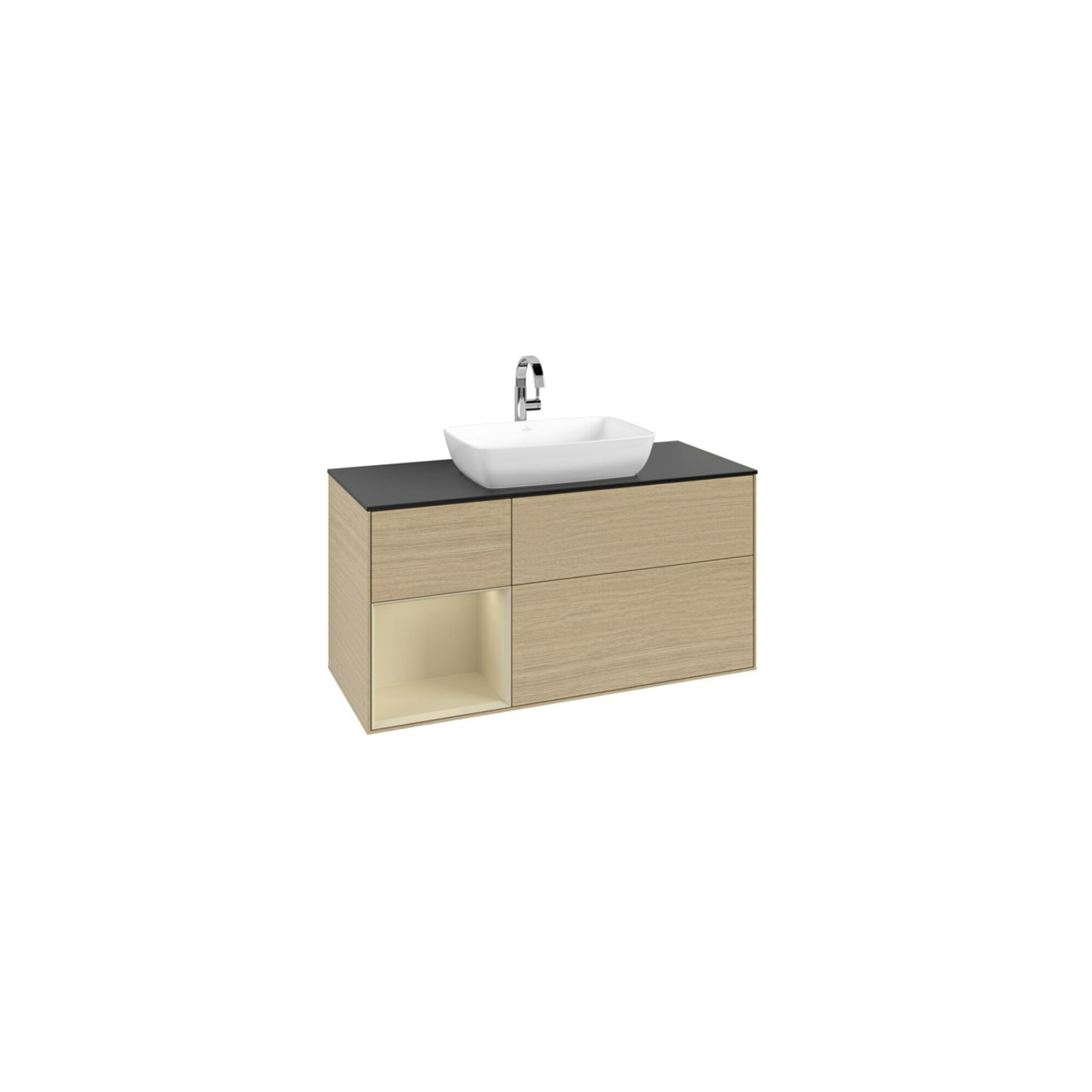 V&B Waschtischunterschrank Finion 120cm, Pl bla m, Reg si Gr m Lac, Oa ven ; Villeroy & Boch