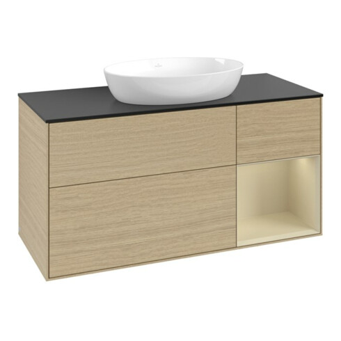 V&B Waschtischunterschrank Finion 120cm, Pl bla m, Reg si Gr m Lac, Oa ven