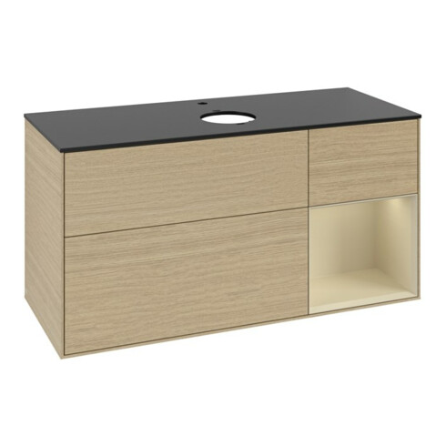 V&B Waschtischunterschrank Finion 120cm, Pl bla m, Reg si Gr m Lac, Oa ven