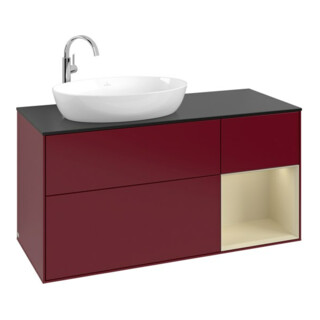V&B Waschtischunterschrank Finion 120cm, Pl bla m, Reg si Gr m Lac, Peo m