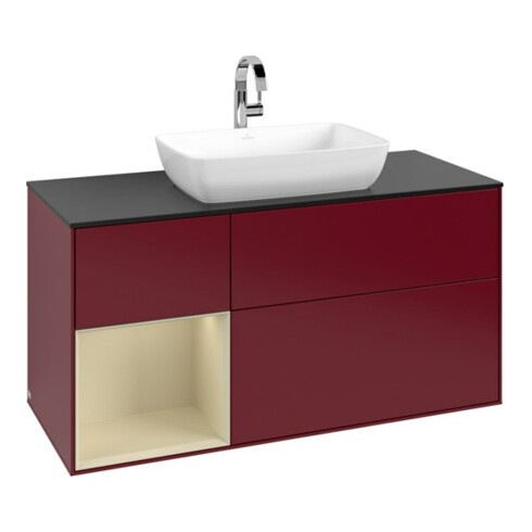 V&B Waschtischunterschrank Finion 120cm, Pl bla m, Reg si Gr m Lac, Peo m