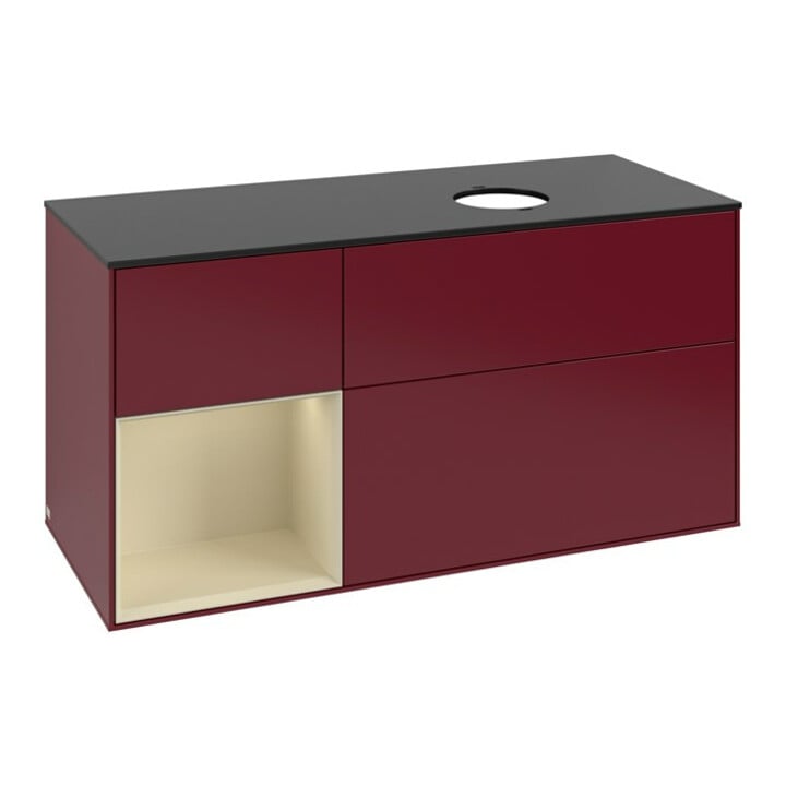 V&B Waschtischunterschrank Finion 120cm, Pl bla m, Reg si Gr m Lac, Peo m