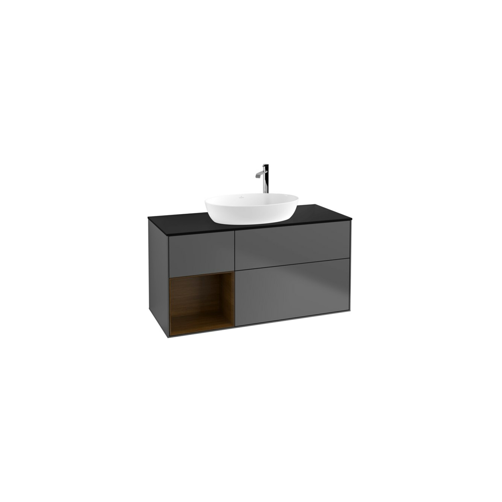 V&B Waschtischunterschrank Finion 120cm, Pl bla m, Reg wal ven, Anthrac. m ; Villeroy & Boch