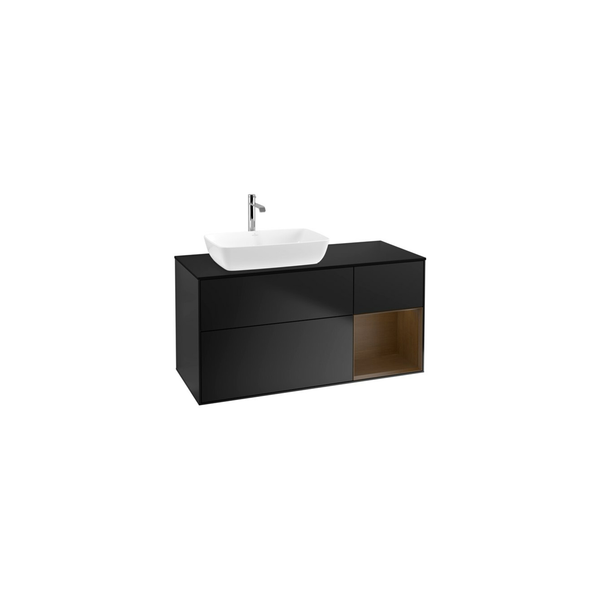 V&B Waschtischunterschrank Finion 120cm, Pl bla m, Reg wal ven, bla m Lac ; Villeroy & Boch