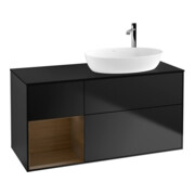 V&B Waschtischunterschrank Finion 120cm, Pl bla m, Reg wal ven, bla m Lac