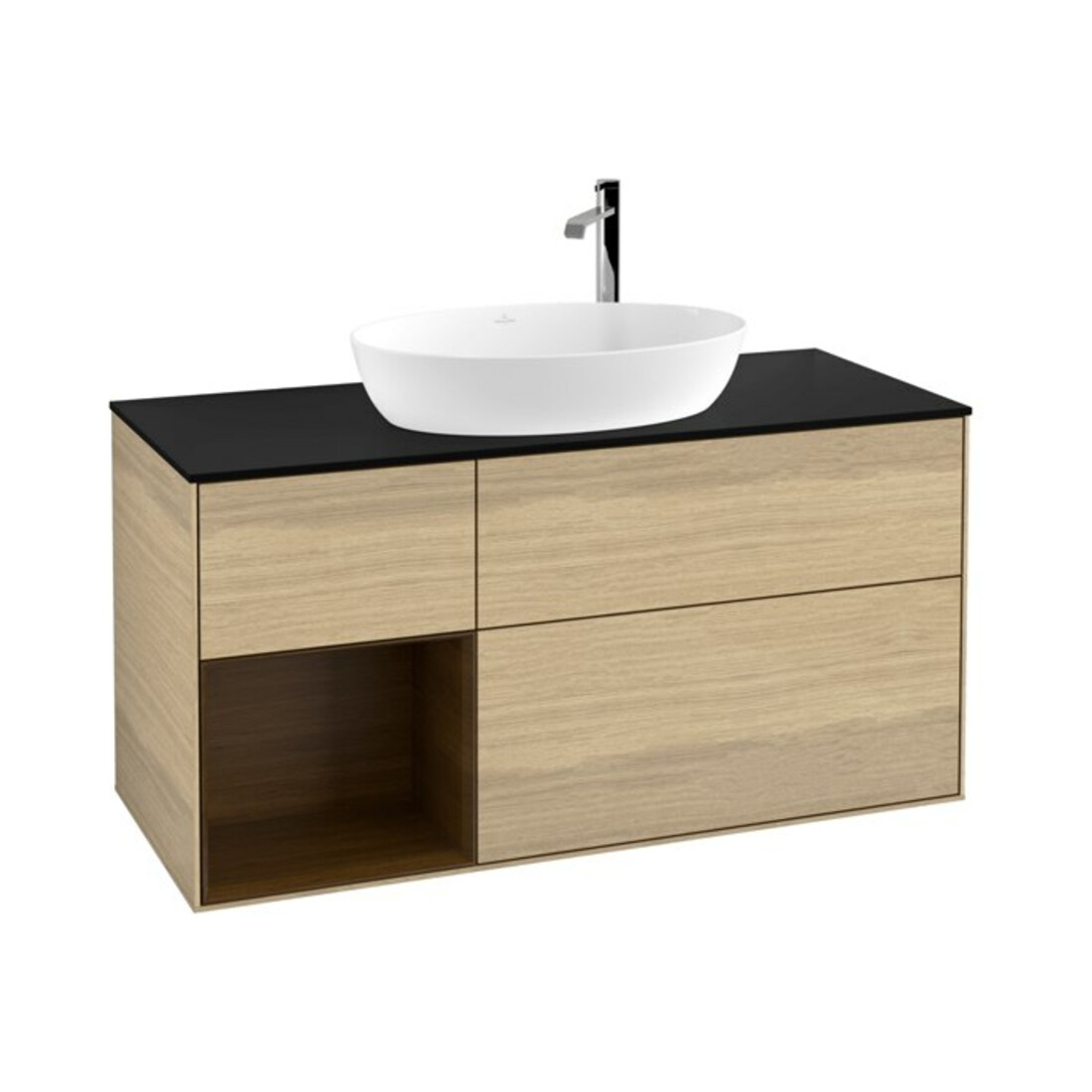 V&B Waschtischunterschrank Finion 120cm, Pl bla m, Reg wal ven, Oa ven