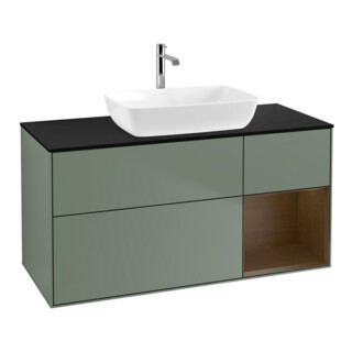 V&B Waschtischunterschrank Finion 120cm, Pl bla m, Reg wal ven, Oli. m Lac