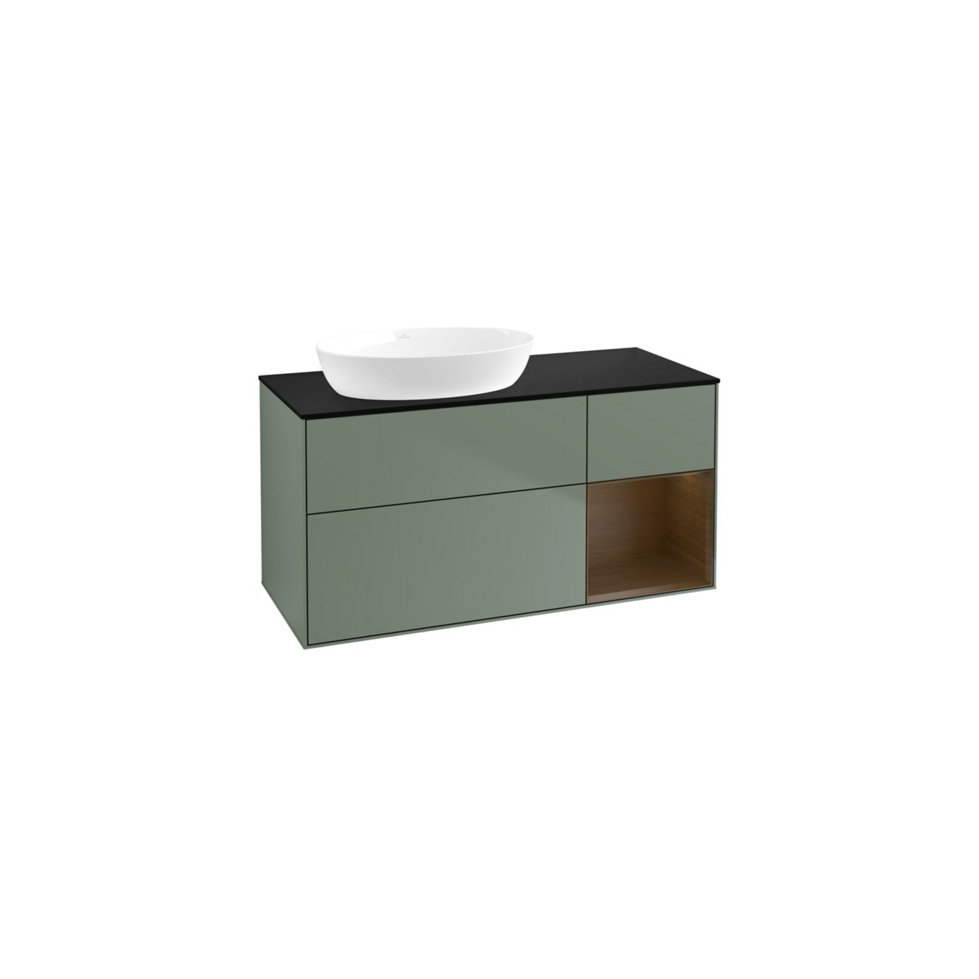 V&B Waschtischunterschrank Finion 120cm, Pl bla m, Reg wal ven, Oli. m Lac ; Villeroy & Boch