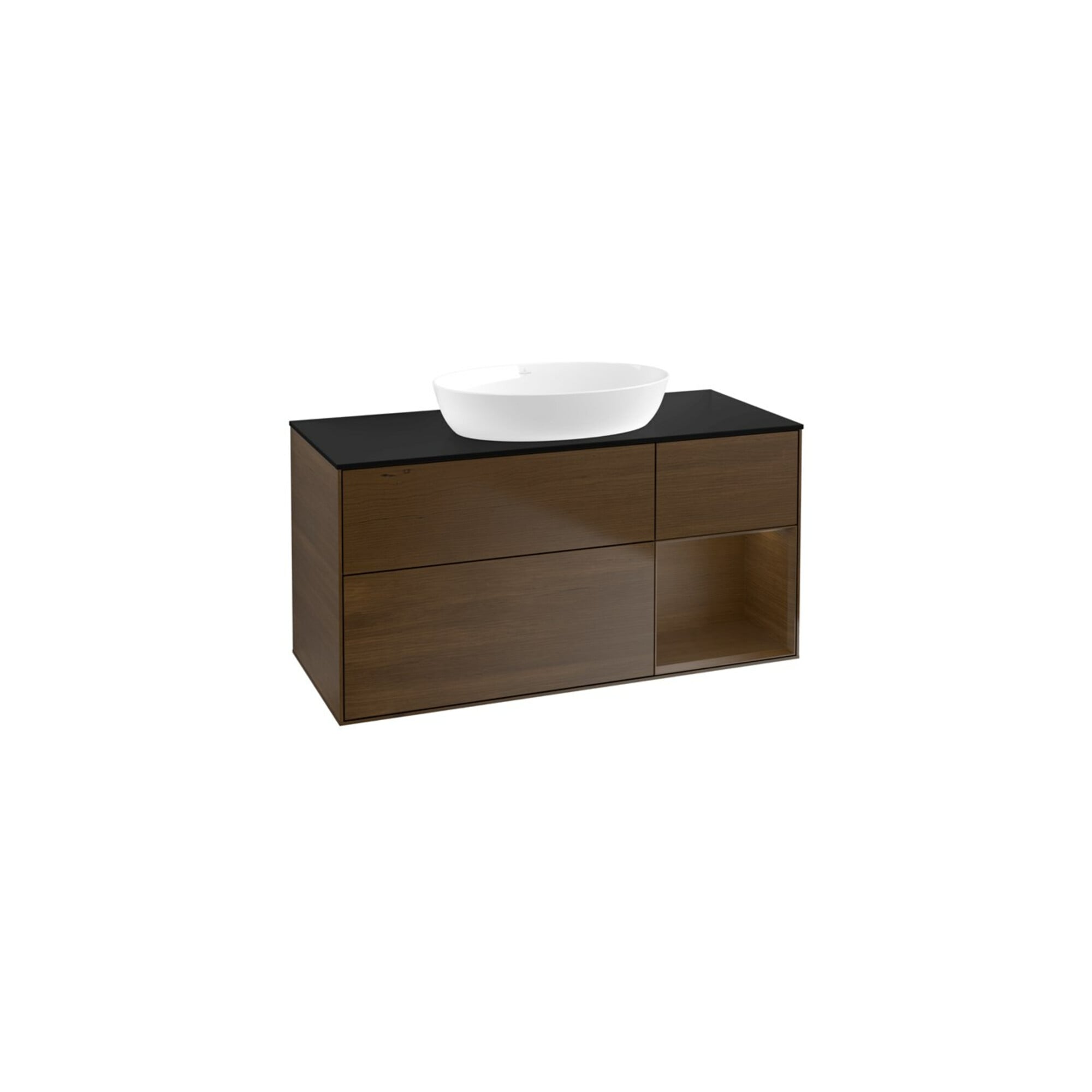 V&B Waschtischunterschrank Finion 120cm, Pl bla m, Reg wal ven, wal ven ; Villeroy & Boch