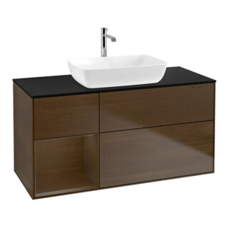 V&B Waschtischunterschrank Finion 120cm, Pl bla m, Reg wal ven, wal ven