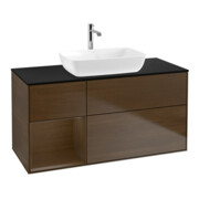 V&B Waschtischunterschrank Finion 120cm, Pl bla m, Reg wal ven, wal ven