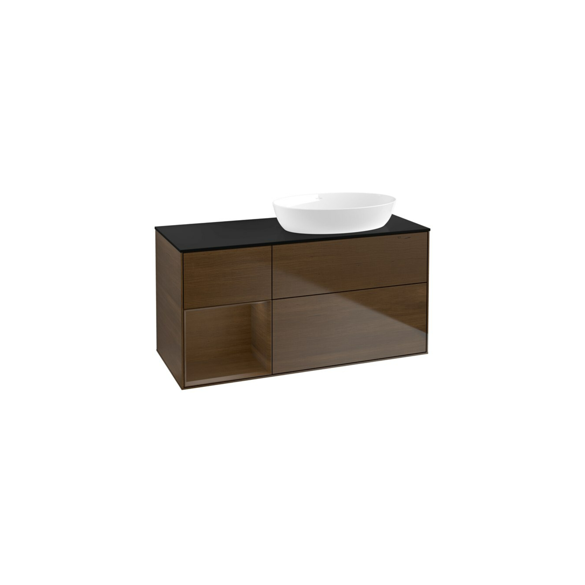 V&B Waschtischunterschrank Finion 120cm, Pl bla m, Reg wal ven, wal ven ; Villeroy & Boch