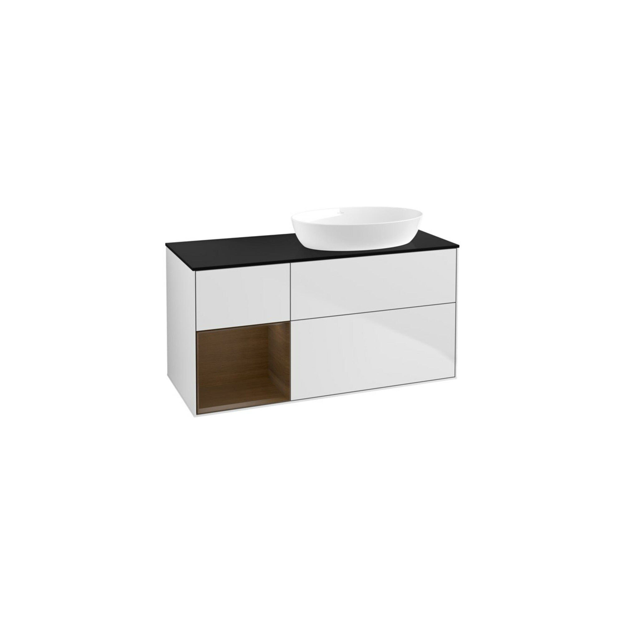 V&B Waschtischunterschrank Finion 120cm, Pl bla m, Reg wal ven, wh. m Lac ; Villeroy & Boch