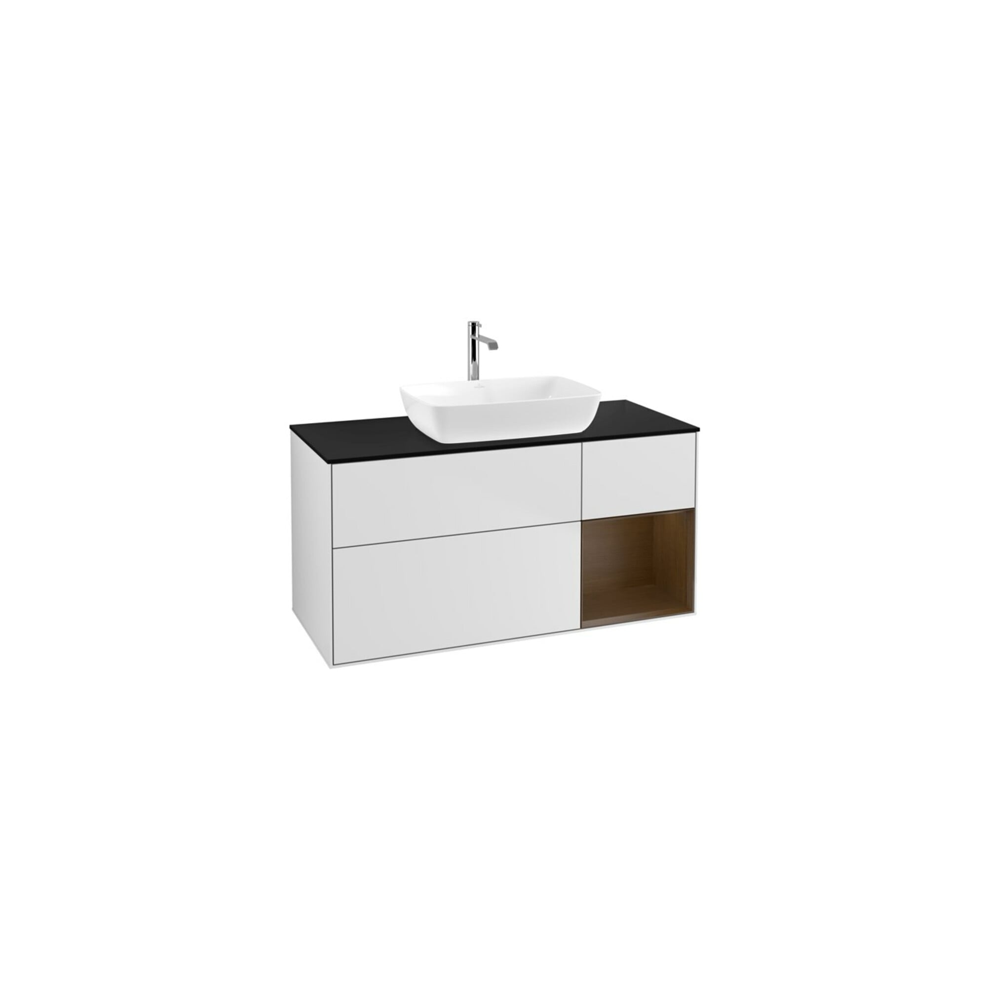 V&B Waschtischunterschrank Finion 120cm, Pl bla m, Reg wal ven, wh. m Lac ; Villeroy & Boch