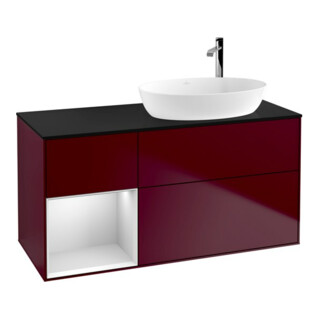 V&B Waschtischunterschrank Finion 120cm, Pl bla m, Reg wh. m Lac, Peo m