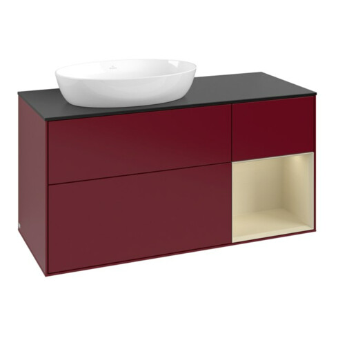 V&B Waschtischunterschrank Finion 120cm, Pl bla m, si Gr m Lac, Peo m