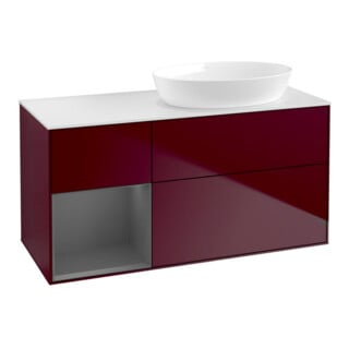 V&B Waschtischunterschrank Finion 120cm, Pl w m, Reg Anthrac. m Lac, Peo m