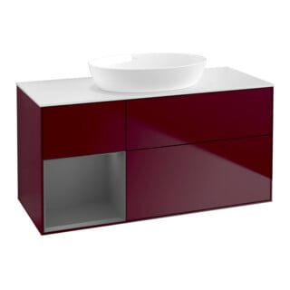 V&B Waschtischunterschrank Finion 120cm, Pl w m, Reg Anthrac. m Lac, Peo m