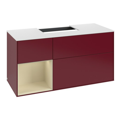 V&B Waschtischunterschrank Finion 120cm, Pl w m, Reg li si Gr m Lac, Peo m