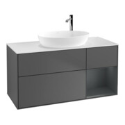 V&B Waschtischunterschrank Finion 120cm, Pl w m, Reg md m Lac, Anthrac. m