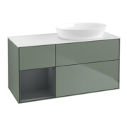 V&B Waschtischunterschrank Finion 120cm, Pl w m, Reg md m Lac, Oli. m Lac