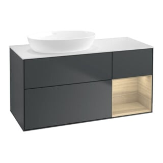 V&B Waschtischunterschrank Finion 120cm, Pl w m, Reg Oa ven, md bl. m Lac