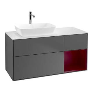 V&B Waschtischunterschrank Finion 120cm, Pl w m, Reg Peo m Lac, Anthrac. m